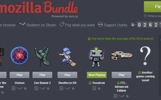 Humble Mozilla Bundle Highlights the Power of OS- and DRM-Free Browser Gaming